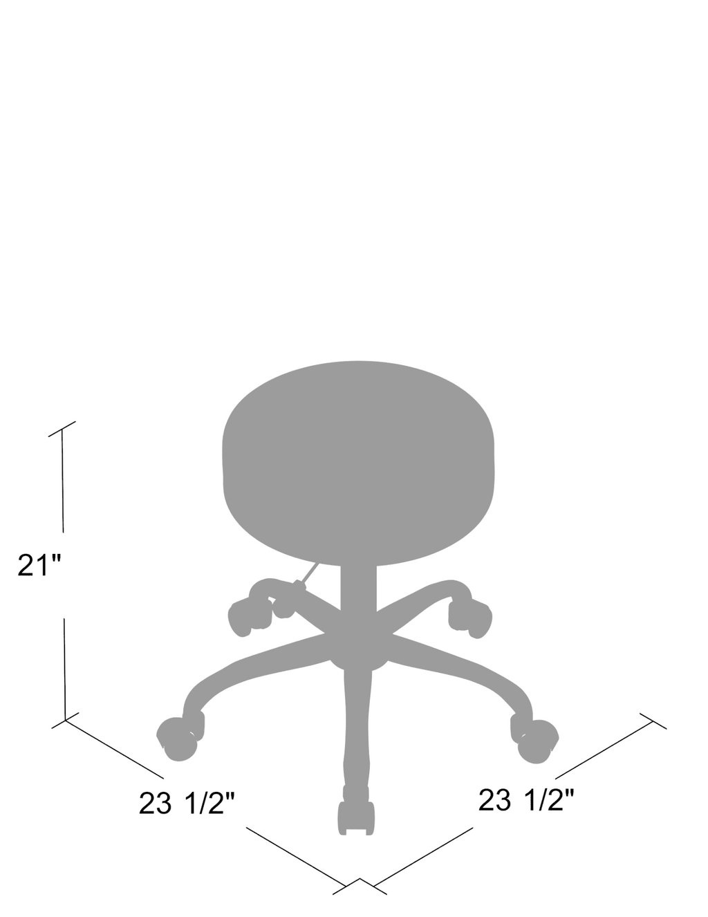 Caresoft Medical Stool with Vinyl Seat