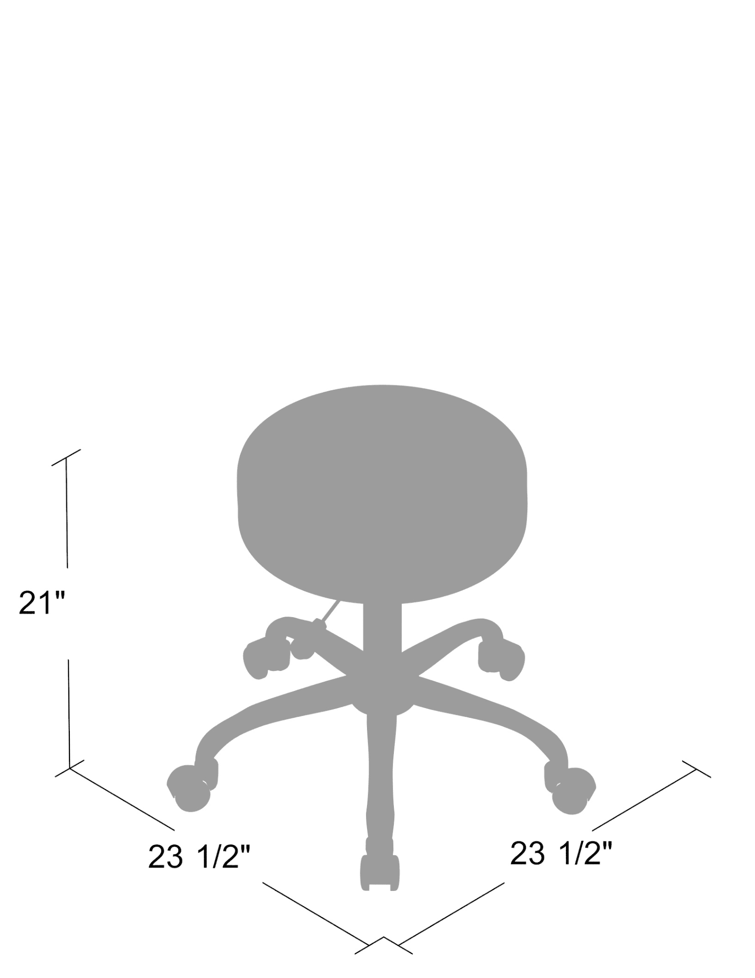 Caresoft Medical Stool with Vinyl Seat
