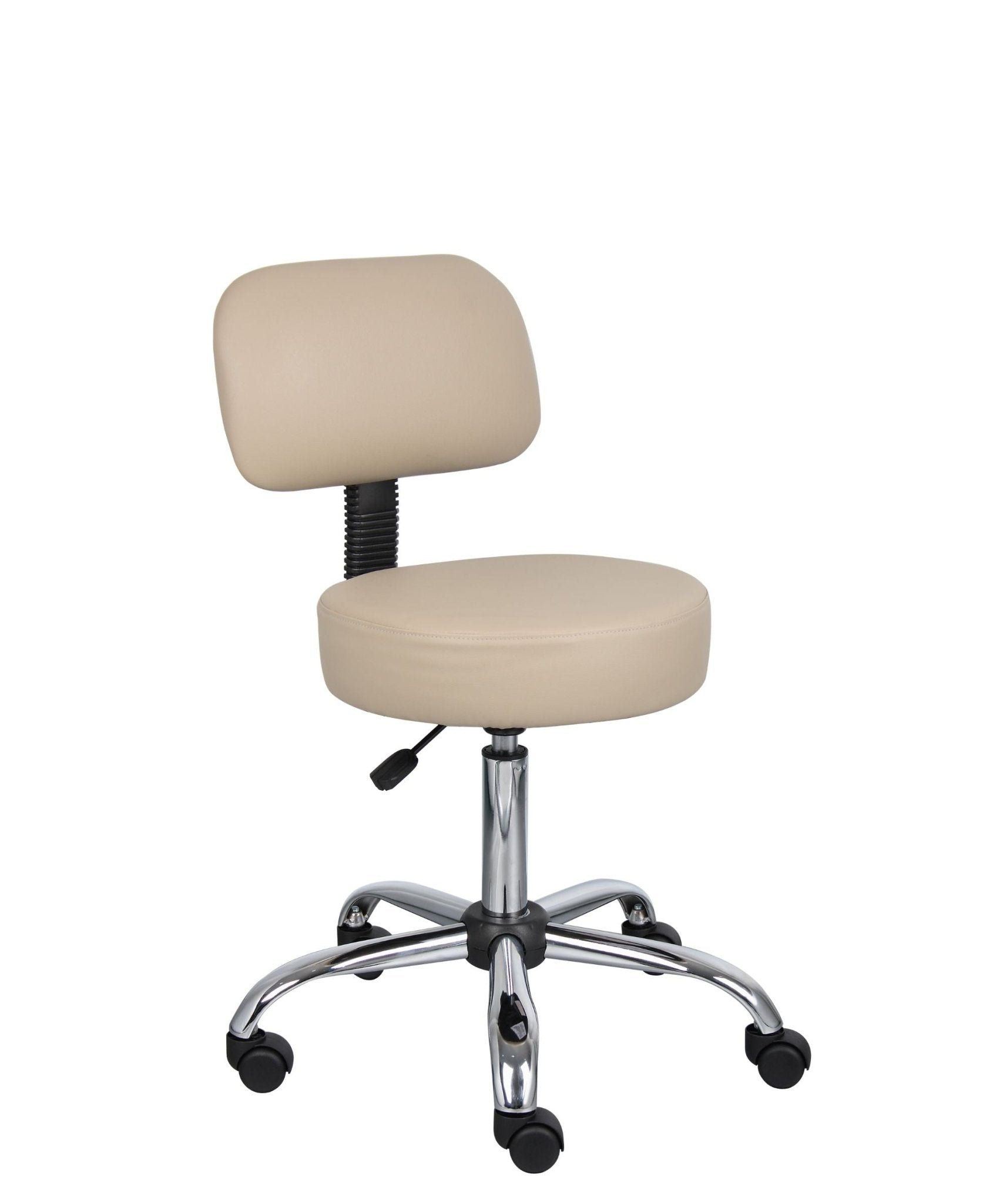 Boss Beige Caressoft Medical Stool W/ Back Cushion