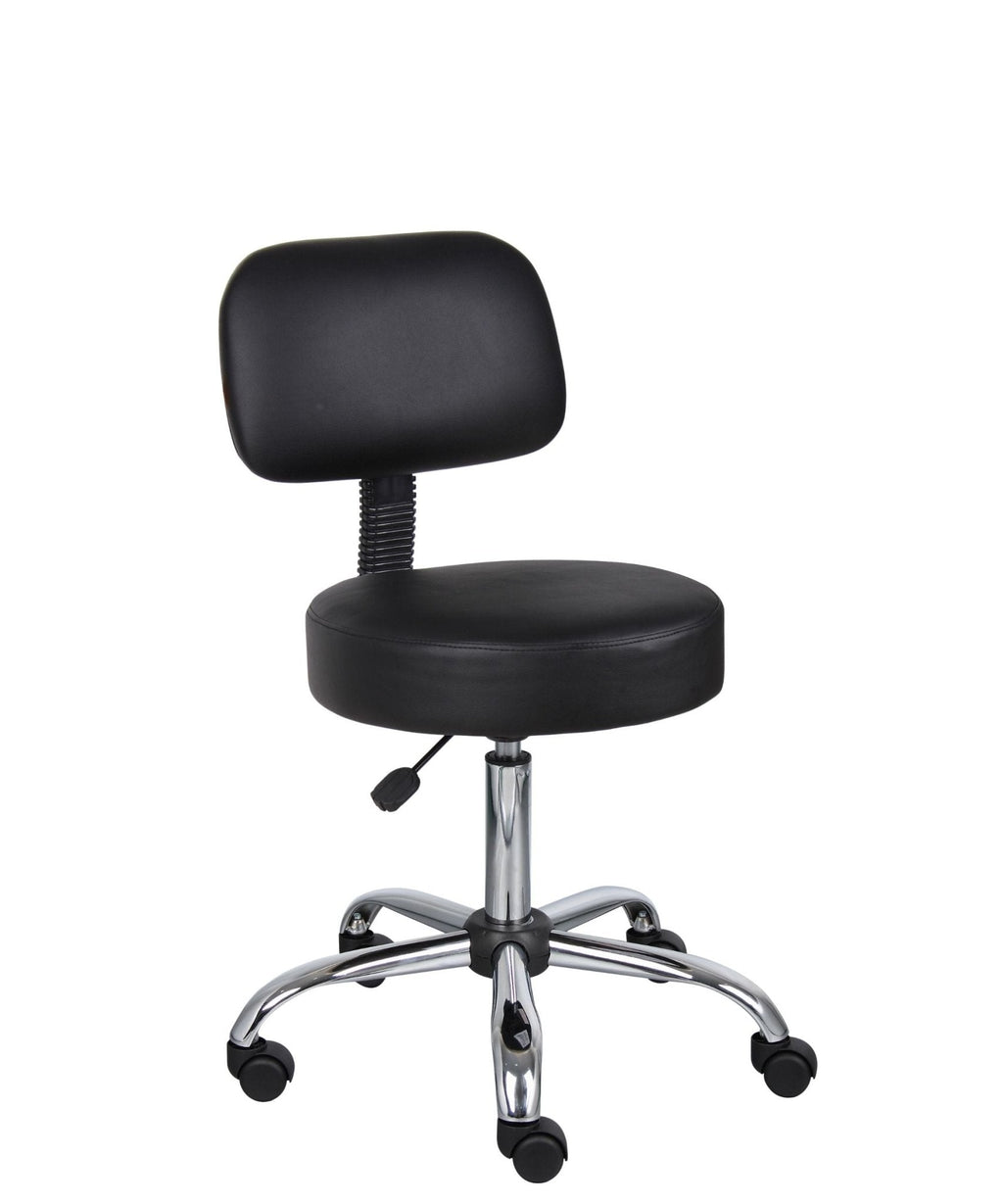 Boss Beige Caressoft Medical Stool W/ Back Cushion