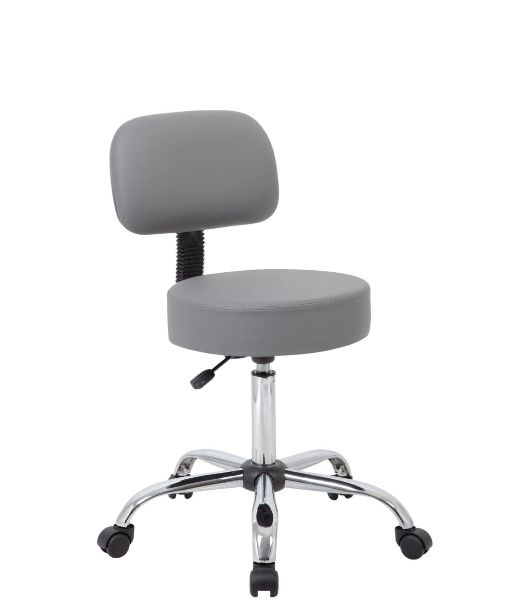 Boss Beige Caressoft Medical Stool W/ Back Cushion