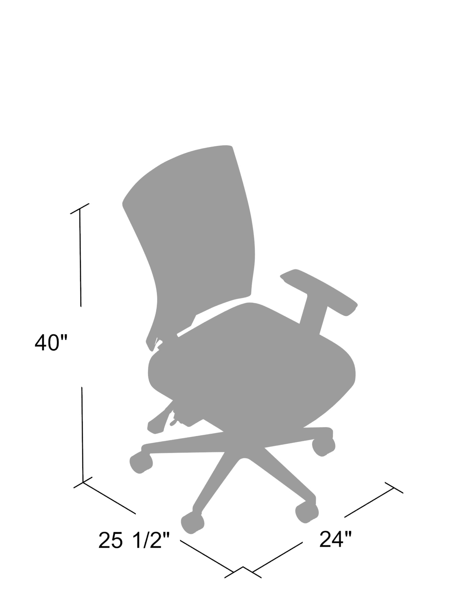 Mesh Back 3 paddle Task Chair with Seat Slider