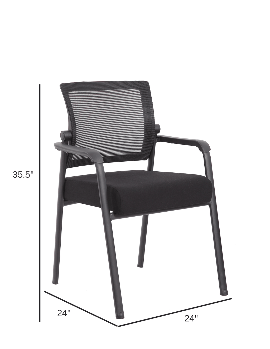 Mesh Back 4-Legged Guest Chair