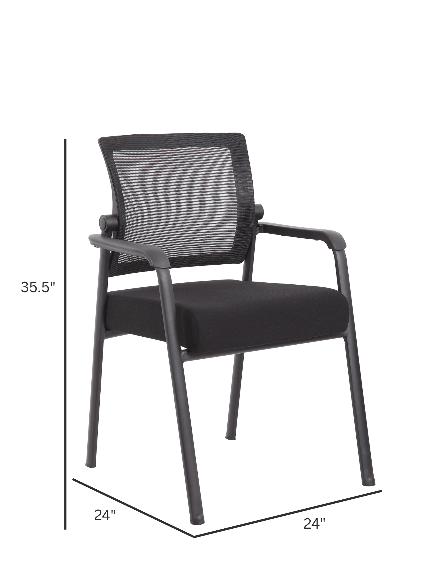 Mesh Back 4-Legged Guest Chair