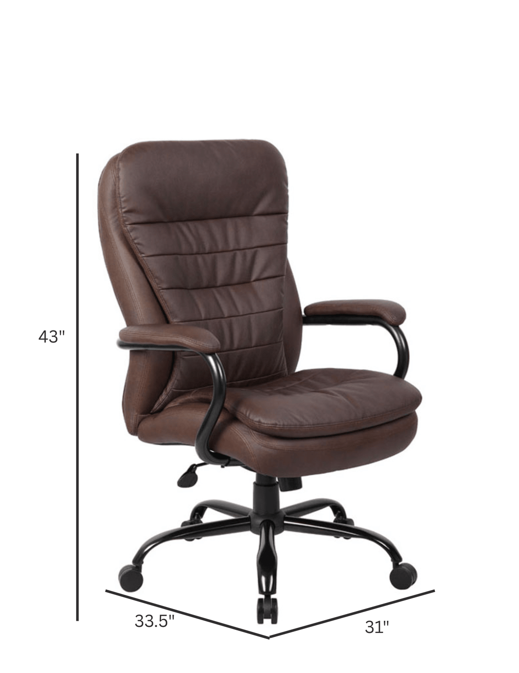 Heavy Duty Double Plush Leather Plus Chair