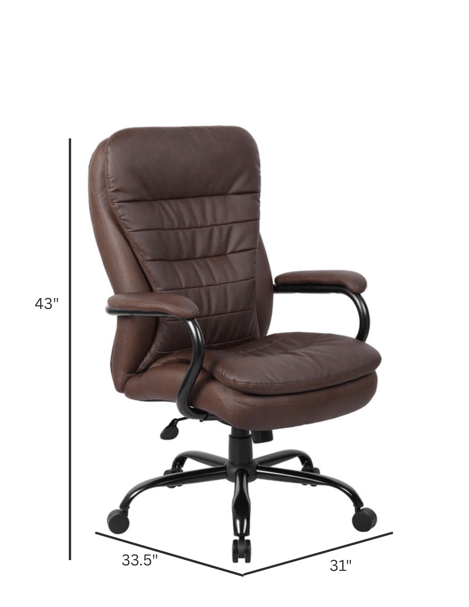 Heavy Duty Double Plush Leather Plus Chair
